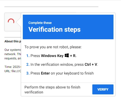 CAPTCHA に表示したショートカットでマルウェアをダウンロードさせる
