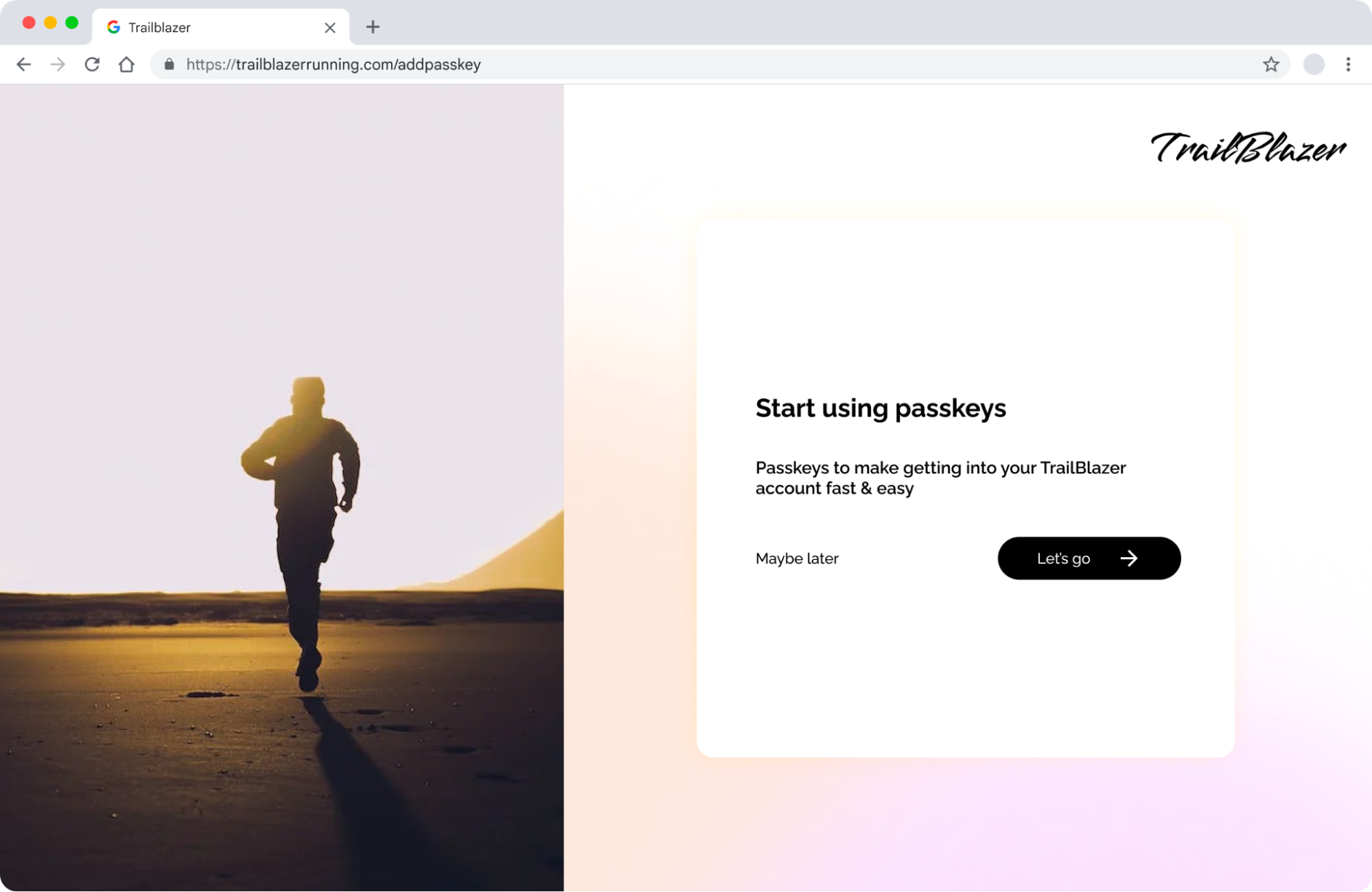 Passkey 対応のアドバタイズ