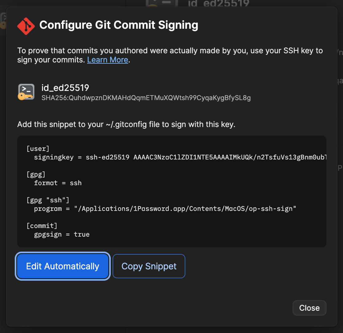 configure git commit signing
