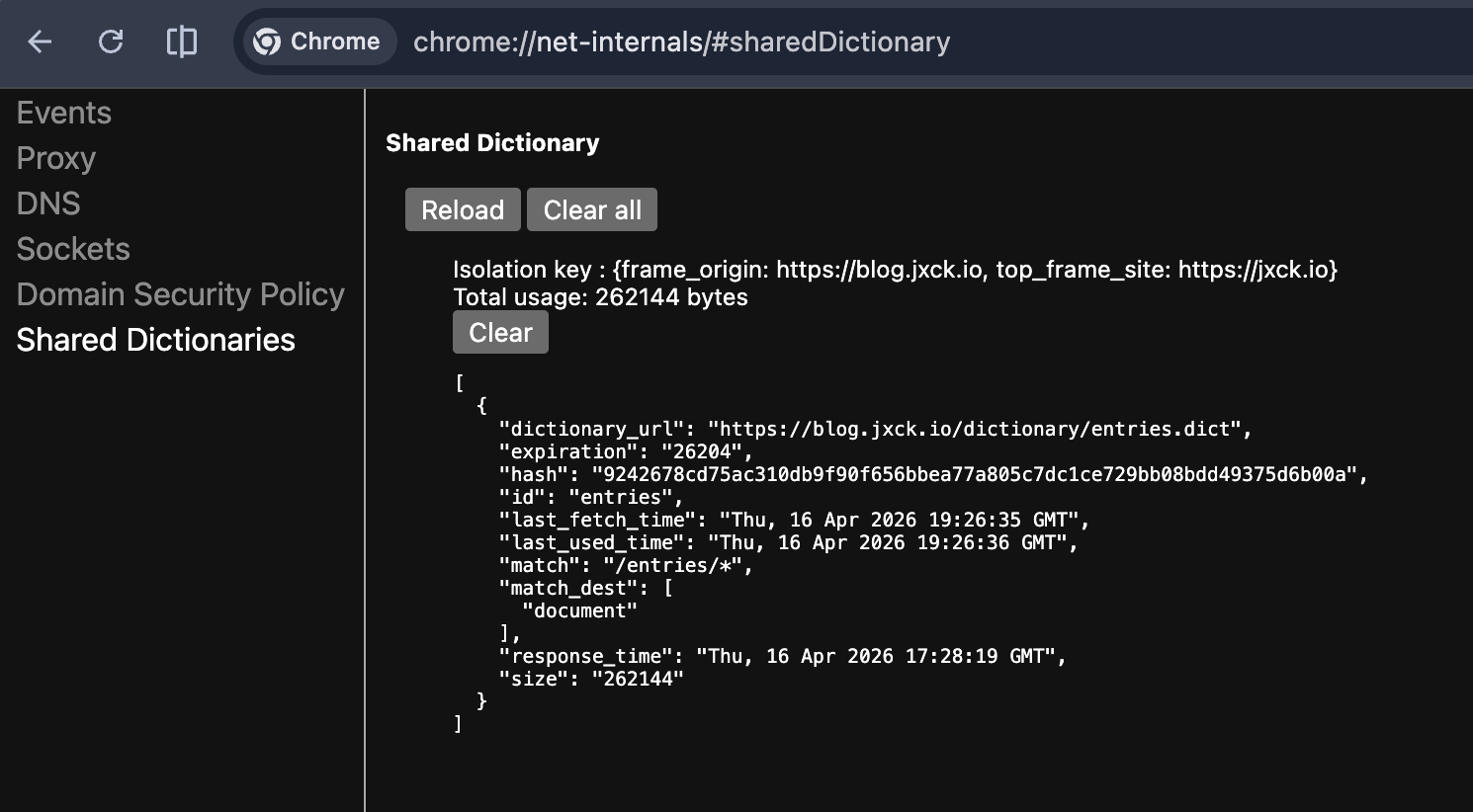 chrome のデバッグ画面